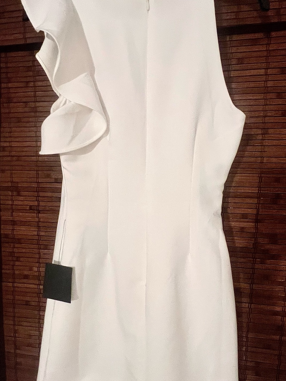 Lulu's White Ruffle-Shoulder Mini Shift Dress - Picture 2 of 3